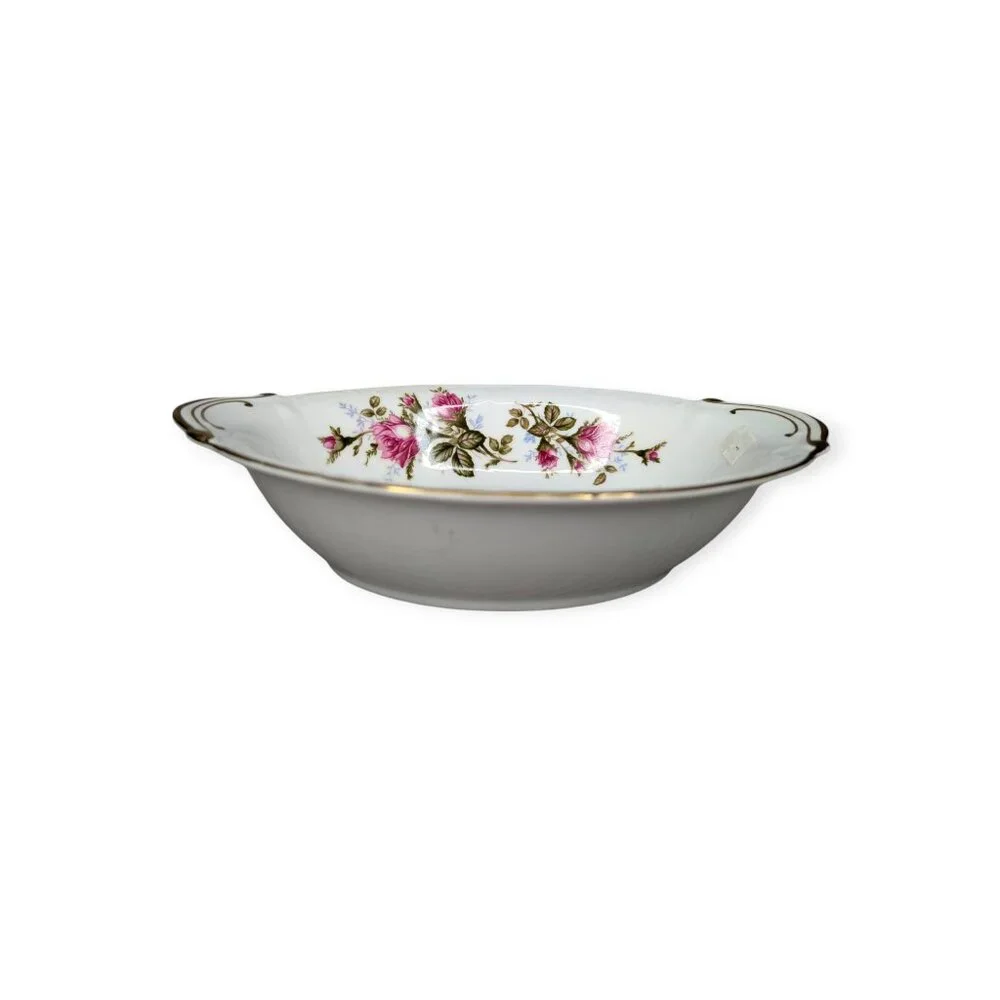 Vintage 1950s Royal Rose (Moss Rose) Fine China Japan Vegetable Serving Bowl